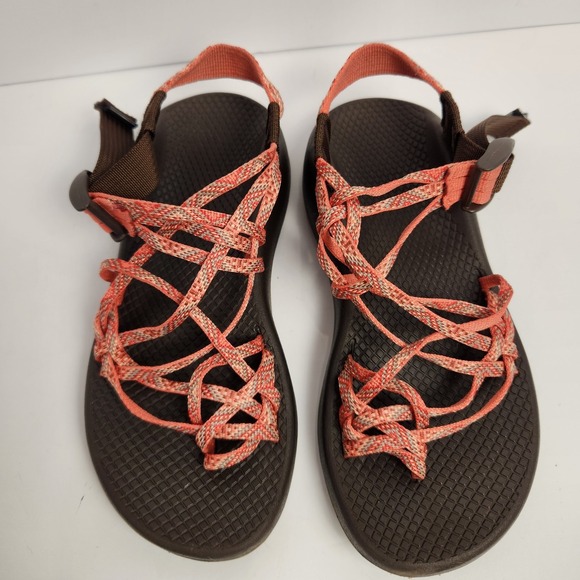 Chaco Women's Casual Sport Strappy Sandals Orange/Brown Size W6 - Picture 5 of 6